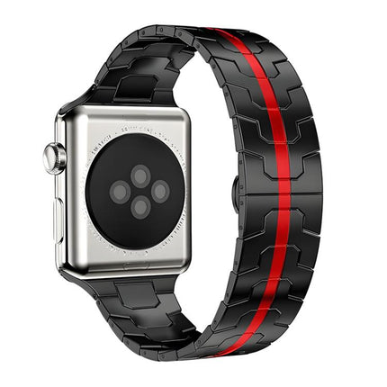 xDfind Butterfly Buckle Stainless Steel Watch Band, For Apple Watch 42 / 44 / 45 / 46 / 49mm, For Apple Watch 38 / 40 / 41 / S10 42mm - DealBuddy