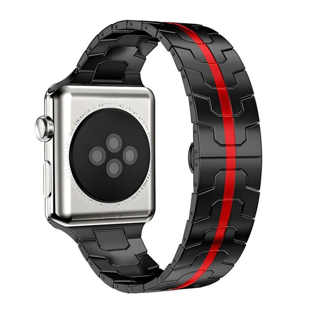 xDfind Butterfly Buckle Stainless Steel Watch Band, For Apple Watch 42 / 44 / 45 / 46 / 49mm, For Apple Watch 38 / 40 / 41 / S10 42mm - DealBuddy