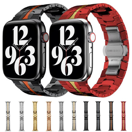 xDfind Butterfly Buckle Stainless Steel Watch Band, For Apple Watch 42 / 44 / 45 / 46 / 49mm, For Apple Watch 38 / 40 / 41 / S10 42mm