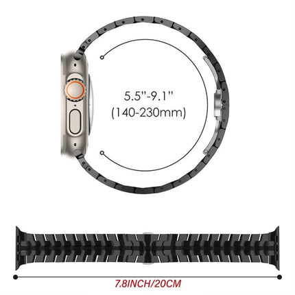 xDfind Butterfly Buckle Stainless Steel Watch Band, For Apple Watch 42 / 44 / 45 / 46 / 49mm, For Apple Watch 38 / 40 / 41 / S10 42mm