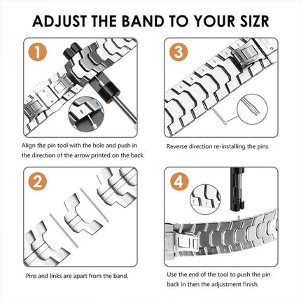xDfind Butterfly Buckle Stainless Steel Watch Band, For Apple Watch 42 / 44 / 45 / 46 / 49mm, For Apple Watch 38 / 40 / 41 / S10 42mm