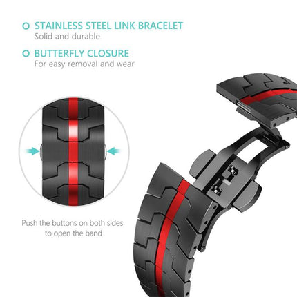 xDfind Butterfly Buckle Stainless Steel Watch Band