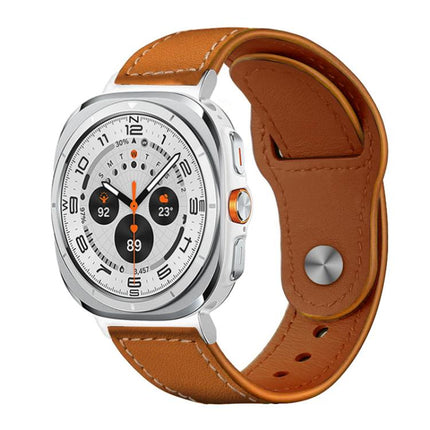 xDfind Rivet Buckle Genuine Leather Watch Band, For Samsung Galaxy Watch Ultra / Ultra 2025, For Samsung Galaxy Watch8 / 8 Classic - DealBuddy