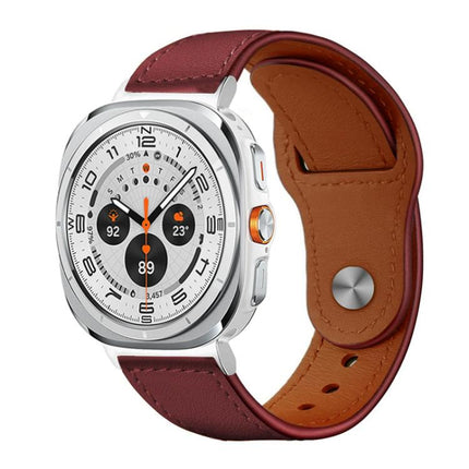 xDfind Rivet Buckle Genuine Leather Watch Band, For Samsung Galaxy Watch Ultra / Ultra 2025, For Samsung Galaxy Watch8 / 8 Classic - DealBuddy