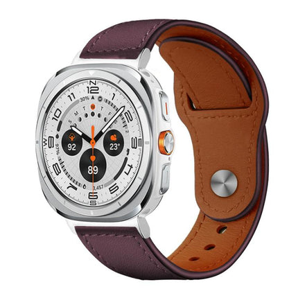 xDfind Rivet Buckle Genuine Leather Watch Band, For Samsung Galaxy Watch Ultra / Ultra 2025, For Samsung Galaxy Watch8 / 8 Classic - DealBuddy