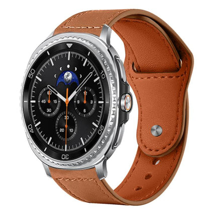 xDfind Rivet Buckle Genuine Leather Watch Band, For Samsung Galaxy Watch Ultra / Ultra 2025, For Samsung Galaxy Watch8 / 8 Classic - DealBuddy