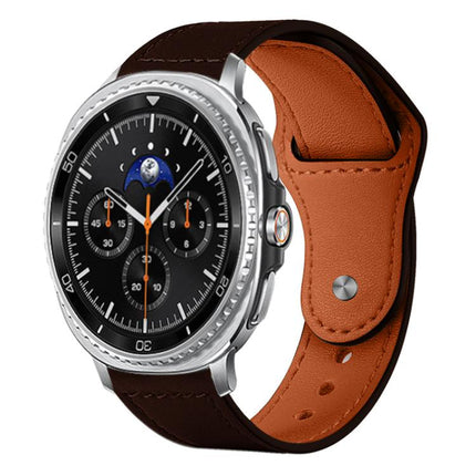 xDfind Rivet Buckle Genuine Leather Watch Band, For Samsung Galaxy Watch Ultra / Ultra 2025, For Samsung Galaxy Watch8 / 8 Classic - DealBuddy