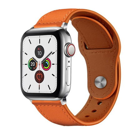 xDfind Rivet Buckle Genuine Leather Watch Band, For Apple Watch 42 / 44 / 45 / 46 / 49mm, For Apple Watch 38 / 40 / 41 / S10 42mm - DealBuddy