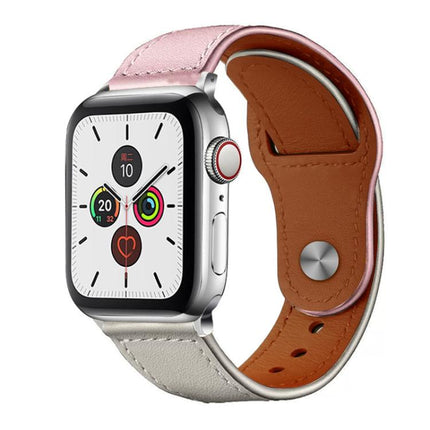 xDfind Rivet Buckle Genuine Leather Watch Band, For Apple Watch 42 / 44 / 45 / 46 / 49mm, For Apple Watch 38 / 40 / 41 / S10 42mm - DealBuddy