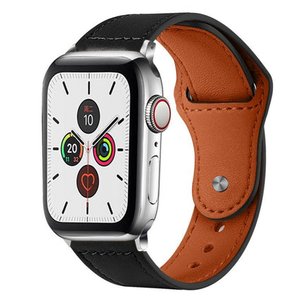 xDfind Rivet Buckle Genuine Leather Watch Band, For Apple Watch 42 / 44 / 45 / 46 / 49mm, For Apple Watch 38 / 40 / 41 / S10 42mm - DealBuddy