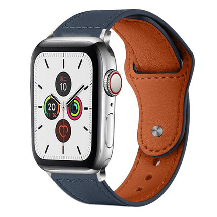 xDfind Rivet Buckle Genuine Leather Watch Band, For Apple Watch 42 / 44 / 45 / 46 / 49mm, For Apple Watch 38 / 40 / 41 / S10 42mm - DealBuddy