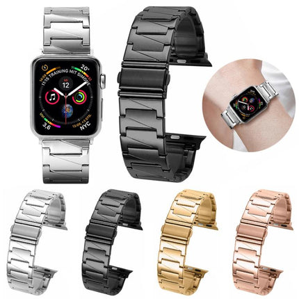 xDfind Stepped Stainless Steel Watch Band, For Apple Watch 42 / 44 / 45 / 46 / 49mm, For Apple Watch 38 / 40 / 41 / S10 42mm - DealBuddy