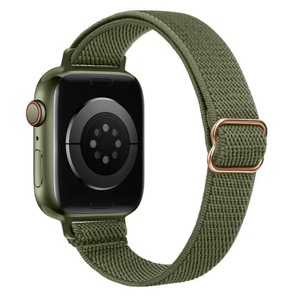 xDfind Ladder Buckle Small Waist Elastic Nylon Watch Band, For Apple Watch 42 / 44 / 45 / 46 / 49mm, For Apple Watch 38 / 40 / 41 / S10 42mm - DealBuddy