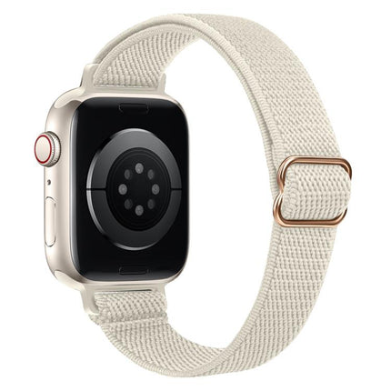 xDfind Ladder Buckle Small Waist Elastic Nylon Watch Band, For Apple Watch 42 / 44 / 45 / 46 / 49mm, For Apple Watch 38 / 40 / 41 / S10 42mm - DealBuddy