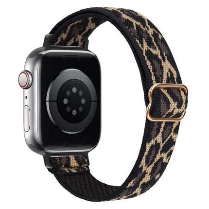 xDfind Ladder Buckle Small Waist Elastic Nylon Watch Band, For Apple Watch 42 / 44 / 45 / 46 / 49mm, For Apple Watch 38 / 40 / 41 / S10 42mm - DealBuddy