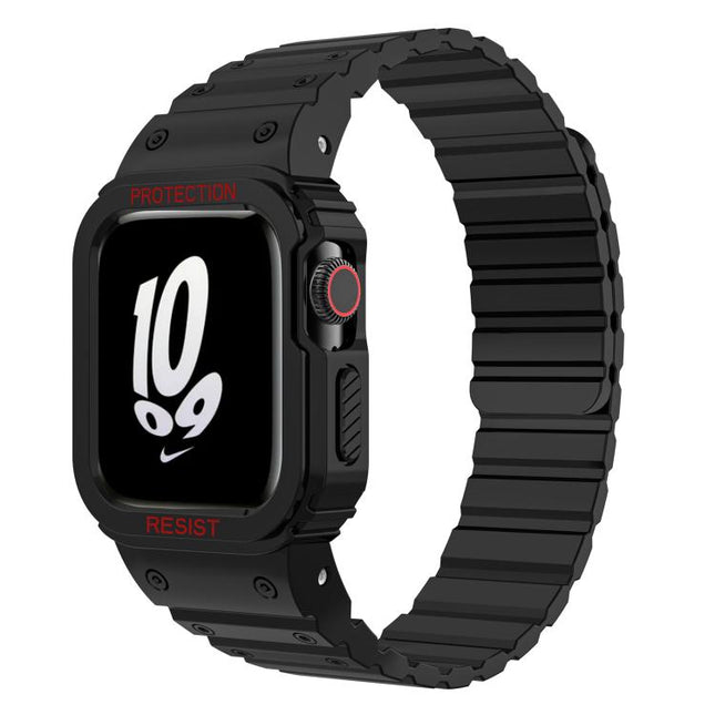 xDfind Magnetic Silicone Watch Band with Integrated Watch Cover, For Apple Watch Ultra 4 / 3 / 2 / 1 49mm, For Apple Watch 42 / 44 / 45mm, For Apple Watch Series 10 / 11 46mm, For Apple Watch Series 10 / 11 42mm, For Apple Watch 38 / 41mm