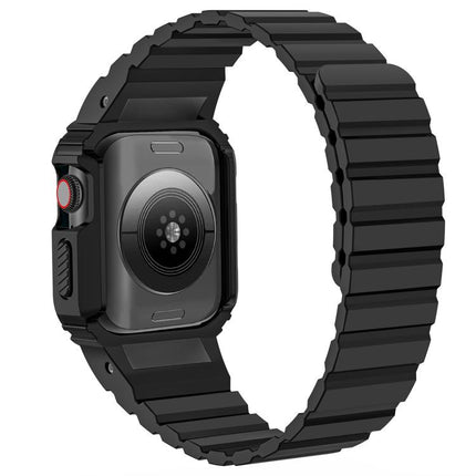 xDfind Magnetic Silicone Watch Band with Integrated Watch Cover, For Apple Watch Ultra 4 / 3 / 2 / 1 49mm, For Apple Watch 42 / 44 / 45mm, For Apple Watch Series 10 / 11 46mm, For Apple Watch Series 10 / 11 42mm, For Apple Watch 38 / 41mm