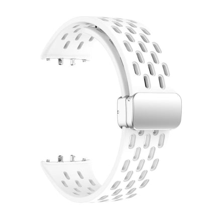 xDfind Mesh Magnetic Silver Buckle Silicone Watch Strap, For Samsung Galaxy Fit 3 - DealBuddy