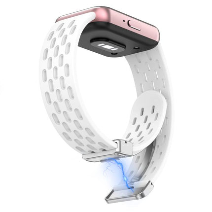 xDfind Mesh Magnetic Silver Buckle Silicone Watch Strap, For Samsung Galaxy Fit 3 - DealBuddy