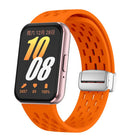 xDfind Mesh Magnetic Silver Buckle Silicone Watch Strap, For Samsung Galaxy Fit 3 - DealBuddy