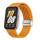 xDfind Mesh Magnetic Silver Buckle Silicone Watch Strap, For Samsung Galaxy Fit 3 - DealBuddy