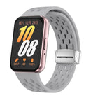 xDfind Mesh Magnetic Silver Buckle Silicone Watch Strap, For Samsung Galaxy Fit 3 - DealBuddy