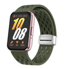 xDfind Mesh Magnetic Silver Buckle Silicone Watch Strap, For Samsung Galaxy Fit 3 - DealBuddy