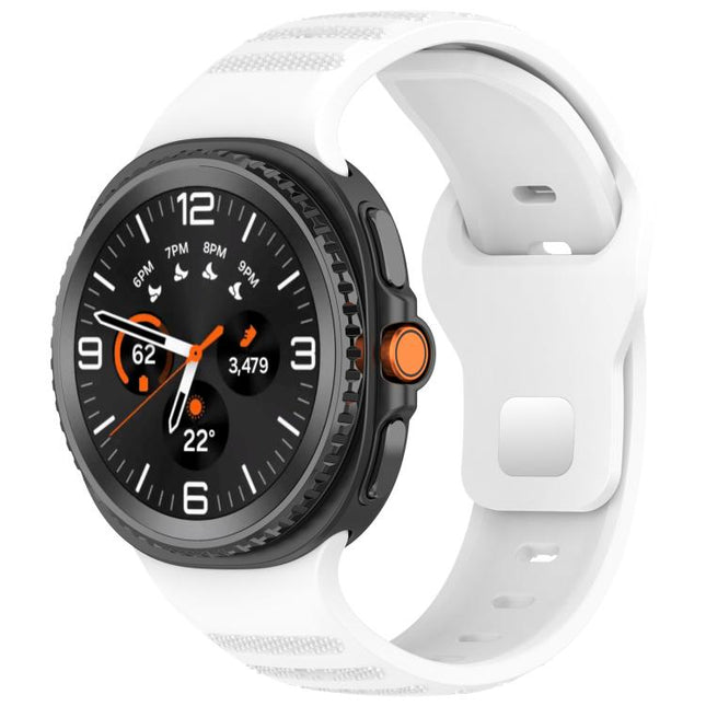 xDfind Round Dots Silver Stud Buckle Silicone Watch Band - DealBuddy