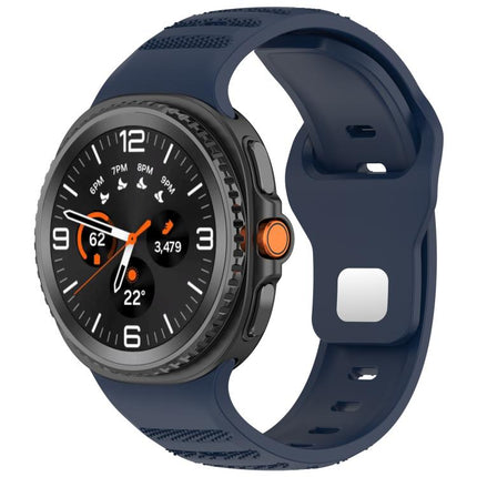 xDfind Round Dots Silver Stud Buckle Silicone Watch Band
