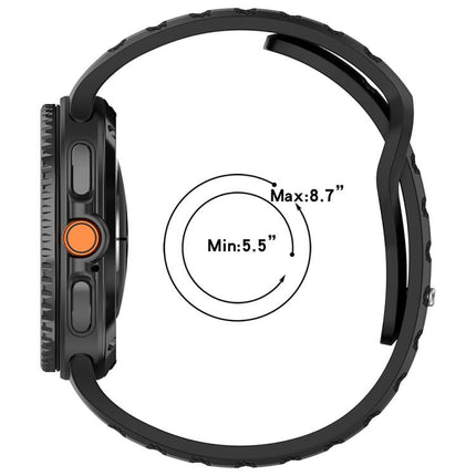 xDfind Round Dots Silver Stud Buckle Silicone Watch Band