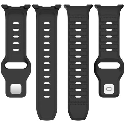 xDfind Round Dots Silver Stud Buckle Silicone Watch Band