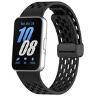 xDfind Hole Style Magnetic Black Buckle Silicone Watch Band