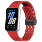 xDfind Hole Style Magnetic Black Buckle Silicone Watch Band