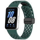 xDfind Hole Style Magnetic Black Buckle Silicone Watch Band