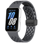 xDfind Hole Style Magnetic Black Buckle Silicone Watch Band, For Galaxy Fit3 - DealBuddy