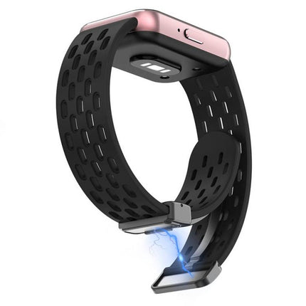 xDfind Hole Style Magnetic Black Buckle Silicone Watch Band, For Galaxy Fit3 - DealBuddy