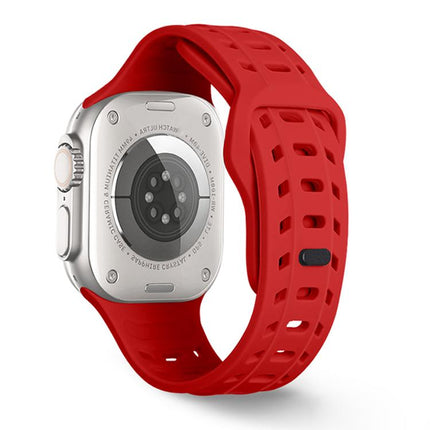 Shark Texture Holes Silicone Watch Band, For Apple Watch 46mm / 49mm / 45mm / 44mm - DealBuddy