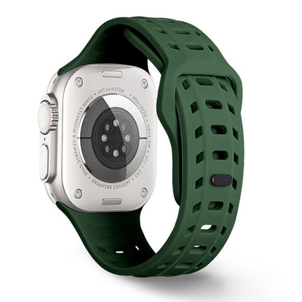 Shark Texture Holes Silicone Watch Band, For Apple Watch 46mm / 49mm / 45mm / 44mm - DealBuddy
