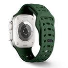 Shark Texture Holes Silicone Watch Band, For Apple Watch 46mm / 49mm / 45mm / 44mm - DealBuddy