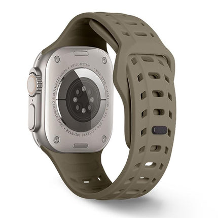 Shark Texture Holes Silicone Watch Band, For Apple Watch 46mm / 49mm / 45mm / 44mm - DealBuddy