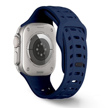 Shark Texture Holes Silicone Watch Band, For Apple Watch 46mm / 49mm / 45mm / 44mm - DealBuddy
