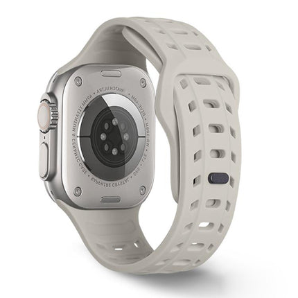 Shark Texture Holes Silicone Watch Band, For Apple Watch 46mm / 49mm / 45mm / 44mm - DealBuddy