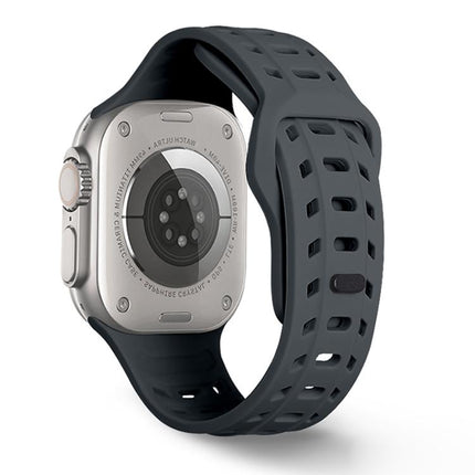 Shark Texture Holes Silicone Watch Band, For Apple Watch 46mm / 49mm / 45mm / 44mm - DealBuddy