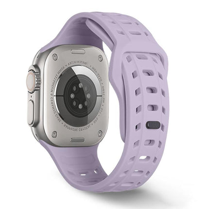 Shark Texture Holes Silicone Watch Band, For Apple Watch 46mm / 49mm / 45mm / 44mm - DealBuddy