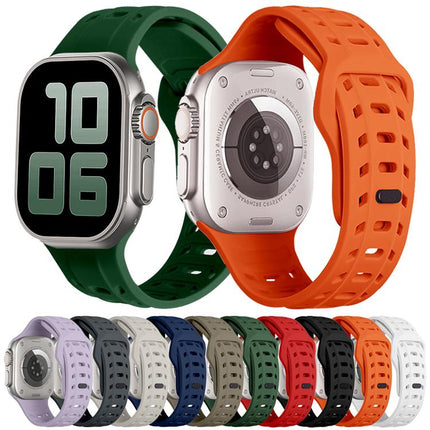 Shark Texture Holes Silicone Watch Band, For Apple Watch 46mm / 49mm / 45mm / 44mm - DealBuddy