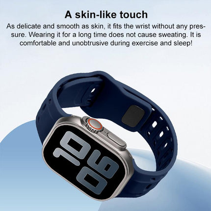 Shark Texture Holes Silicone Watch Band, For Apple Watch 46mm / 49mm / 45mm / 44mm - DealBuddy