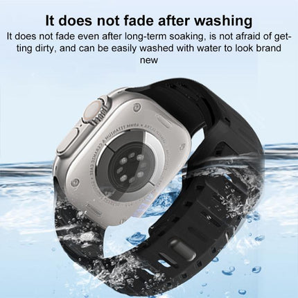 Shark Texture Holes Silicone Watch Band, For Apple Watch 46mm / 49mm / 45mm / 44mm - DealBuddy