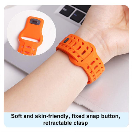 Shark Texture Holes Silicone Watch Band, For Apple Watch 46mm / 49mm / 45mm / 44mm - DealBuddy