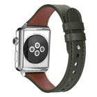 xDfind Double Ring Single Rivet Genuine Leather Watch Band, For Apple Watch 42 / 44 / 45 / 46 / 49mm, For Apple Watch 38 / 40 / 41 / S10 42mm - DealBuddy
