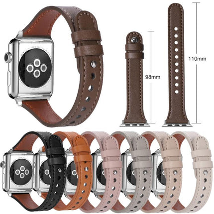 xDfind Double Ring Single Rivet Genuine Leather Watch Band - DealBuddy